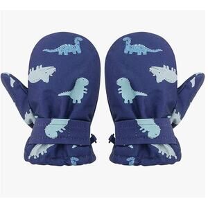 NWT Adorable Toddler Mittens - Dinosaurs - Navy, Size Medium (2-3 Years)